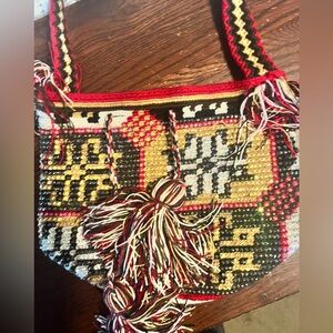 💥$5 or 3/$10 Sparkly Southwest Handcrafted Multicolor Woven Bag